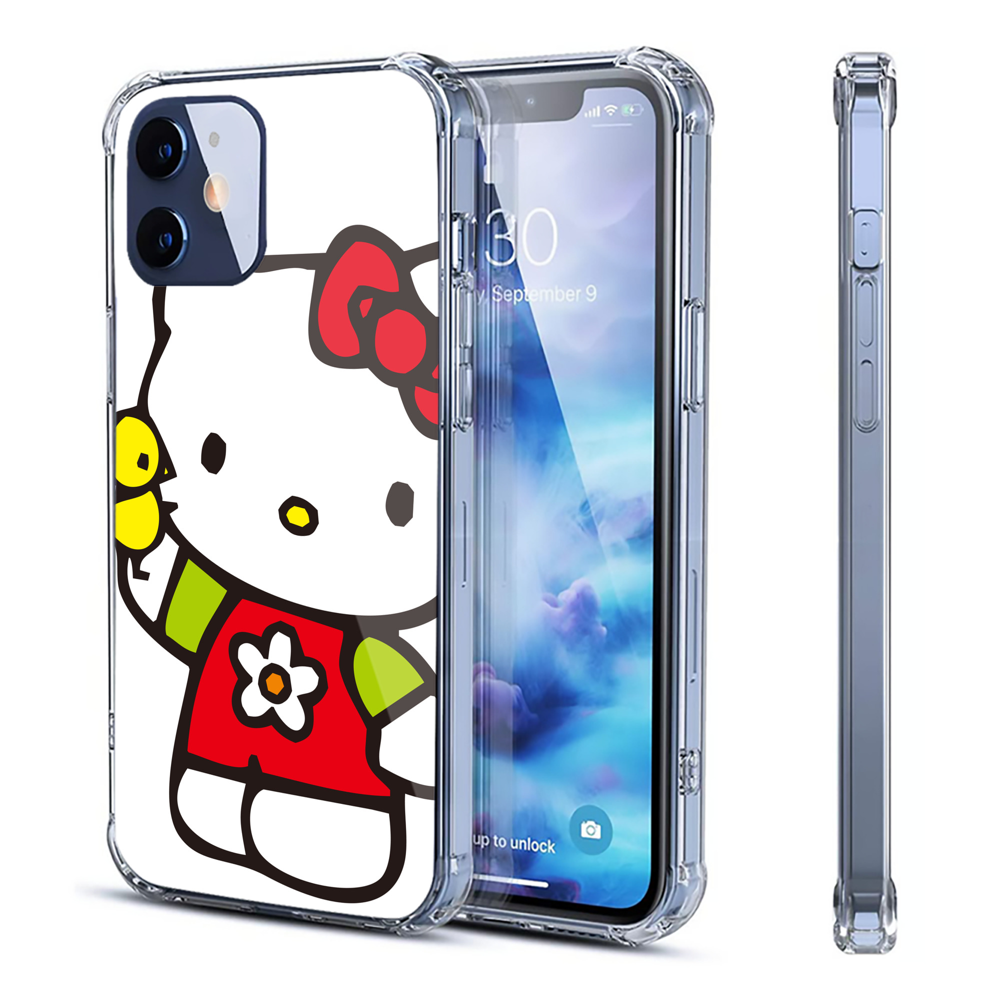 （画像用） Hello Kitty ハローキティ 【iPhone 12シリーズ対応】透明スマホケース（クリアソフトケース）
